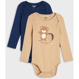 Sinsay Pamučni bodi s printom životinja 2 pack | shoptok.hr