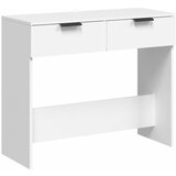 Maison Chic konzolna miza - miza ob steni bela 90x36x75 cm konstruiran les, (21786242) Cene