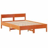 Krevet s regalom za knjige bez madraca 140 x 190 cm od borovine | shoptok.hr