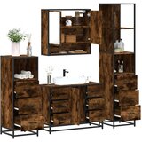 4-dijelni set kupaonskog namještaja boja hrasta drveni | shoptok.hr