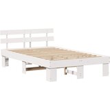 vidaXL Konstrukcija postelje Bela 120 x 200 cm Trden borov les, (5000022758) | Shoptok.si