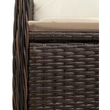  5-dijelni vrtni bistro set od poliratana s jastucima smeđi | Eponuda.com