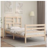 vidaXL Okvir kreveta s uzglavljem mali jednokrevetni masivno drvo | shoptok.hr