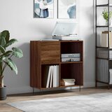 vidaXL Omarica za gramofonske plošče rjavi hrast 84,5x38x89cm inž. les | Shoptok.si