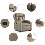  Naslonjač na podizanje od umjetne kože boja cappuccina | shoptok.hr