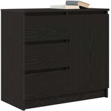  Komoda s ladicama crni hrast 71x35x65 cm konstruirano drvo | shoptok.hr