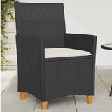 Maison Chic Vrtni stoli - Stol za vrt z blazinami 2 kosa črn poli ratan in trden les JS2120, (21876666) | Shoptok.si