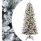  Umjetno božićno drvce s nogom 210 cm 300 LED lampica - Bijela 210 cm s LED svjetlima | shoptok.hr