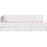  Dnevni krevet s ladicama bez madraca bijeli 90x200 cm | shoptok.hr