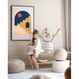 Wigiwama Kremno bel otroški tabure iz tkanine bouclé – | Shoptok.si