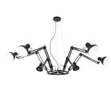 QAZQA Industrijska viseča svetilka črna 6 luči nastavljiva - Hobby Spinne | Shoptok.si