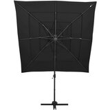  Suncobran s 4 razine i aluminijskom šipkom 250 x 250 cm crni | shoptok.hr