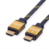Roline HDMI priključni kabel HDMI-A vtič 1.50 m črna\, zlata 11.04.5500 #####4K UHD\, dvojno oklopljen\, pozlačeni konektorji HDMI kabel, (20419286) | Shoptok.si