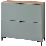 Voleo viseča omara za čevlje žajbljevo zelena, hrast artisan | Shoptok.si