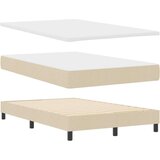  Krevet s boxspringom s madracem i klupom krem 120x200 cm tkanina | shoptok.hr