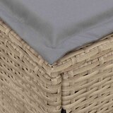  Vrtni otoman Bež i svijetlo siva 80 x 38 x 42 cm PE ratan | shoptok.hr
