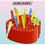 Kruzzel drvena igra Jagoda s magnetskim štapom i 10 crvića | shoptok.hr