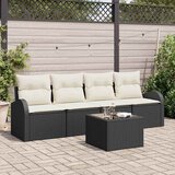  Sjedeća garnitura za vrt Crna 55 x 55 x 37 cm poliratan | shoptok.hr