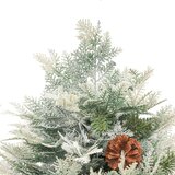 Osvetljena novoletna jelka s storži zelena 150 cm PVC in PE, (20670634) | Shoptok.si