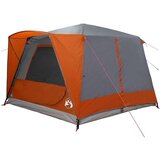  Kabinski šotor s streho Siva in oranžna 400 x 350 x 212 cm | Shoptok.si