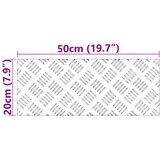  Aluminijske čekered ploče 4 kom Protuklizne 50x20 cm | shoptok.hr