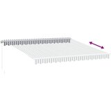 Tenda na ručno uvlačenje s LED antracit i bijela 400 x 350 cm | shoptok.hr