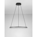 Nova Luce Mat crna LED viseća svjetiljka aluminijska s mogućnosti zatamnjivanja sa sjenilom od akrilnog stakla ø 60 cm Lonela – | shoptok.hr