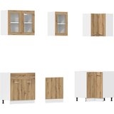  11-dijelni set kuhinjskih ormarića "Lyon" Artisan hrast, inženjersko drvo Smeđa | shoptok.hr