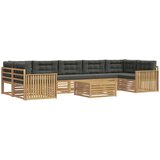  Set vanjskih sofa 8 kom. Bijela i antracit Čvrsto drvo akacije | shoptok.hr