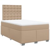 Krevet s oprugama i madrac cappuccino 120x200cm od umjetne kože | shoptok.hr