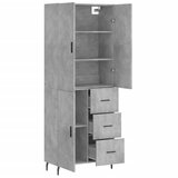  Visoka komoda siva betona 69,5x34x180 cm od konstruiranog drva | shoptok.hr