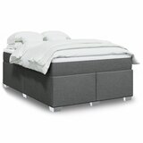  Krevet s oprugama i madracem tamnosivi 140x190 cm od tkanine | shoptok.hr