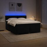  s box springom, madracem i LED-om Crna 140 x 200 cm | shoptok.hr