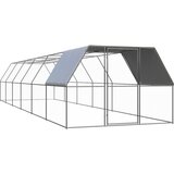 vidaXL Zunanji kokošnjak 3x12x2 m pocinkano jeklo Cene