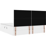  Krevet S LED lampica s uzglavljem Čista bijela 200 x 200 cm PVC | shoptok.hr