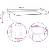  Povlačivi tende Svijetlo siva i bijela. 400 × 350 cm | shoptok.hr