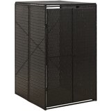 vidaXL Spremište za kantu za smeće crno 70 x 80 x 117 cm od poliratana Cijene