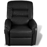 TV naslanjač črno umetno usnje, (20928111) | Shoptok.si