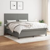  Okvir kreveta s oprugama i madrac svjetlosivi 180x200cm tkanina | shoptok.hr