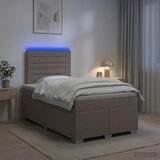  Boxspring krevet s madracem Sivosmeđa 120 x 190 cm Tkanina - Sivosmeđa 120 x 190 cm Dizajn linija | shoptok.hr