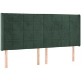 Maison Chic Posteljno vzglavje - Vzglavna omarica - Nočna omarica z ušesi temno zeleno 203x16x118/128 cm žamet, (21708350) | Shoptok.si