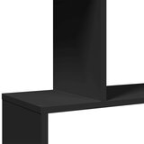 vidaXL Pregrada s knjižno omaro 6-nadst. črna 70x24x193 cm inž. les Cene
