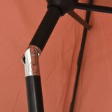  Vrtni senčnik z LED lučkami in jeklenim drogom 300 cm terakota, (20729363) | Shoptok.si