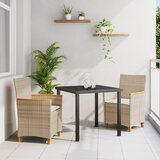 vidaXL set od 3 vrtne stolice s jastučićima bež poli ratana | shoptok.hr