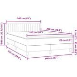  Box spring postelja z vzmetnico roza 160x220 cm žamet, (21792783) | Shoptok.si
