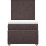  Krevet s oprugama i madracem tamnosmeđi 90 x 190 cm od tkanine | shoptok.hr