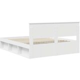  Konstrukcija postelje Bela 160 x 200 cm Masivno borovo les, (5000103318) | Shoptok.si