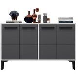 Hanah home tv polica stria white anthracite | ePonuda.com