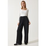  Women's Black Loose Palazzo Trousers | Shoptok.si