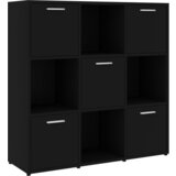 Maison Chic Knjižna omara - Knjižni regal črna 90x30x90 cm iverna plošča, (21725527) Cene